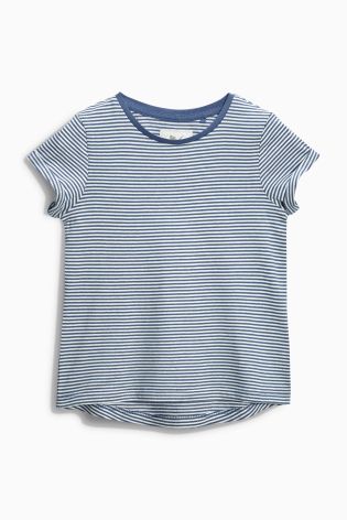White/Light Blue/Stripe T-Shirts 3 Pack (3mths-6yrs)